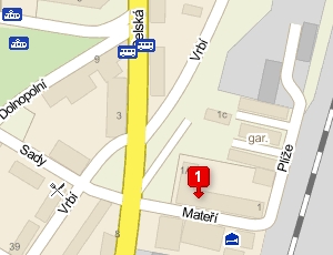 Mapa - Mateří 1038/14, Brno
