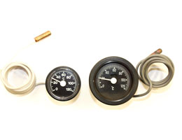 Round capillary thermometer