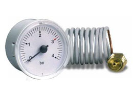 Round capillary pressure gauge