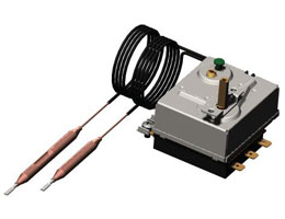 Combinated thermostat with fuse