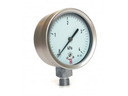 All stainless steel low pressure gauge