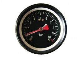 Rail vehicle pressure gauge